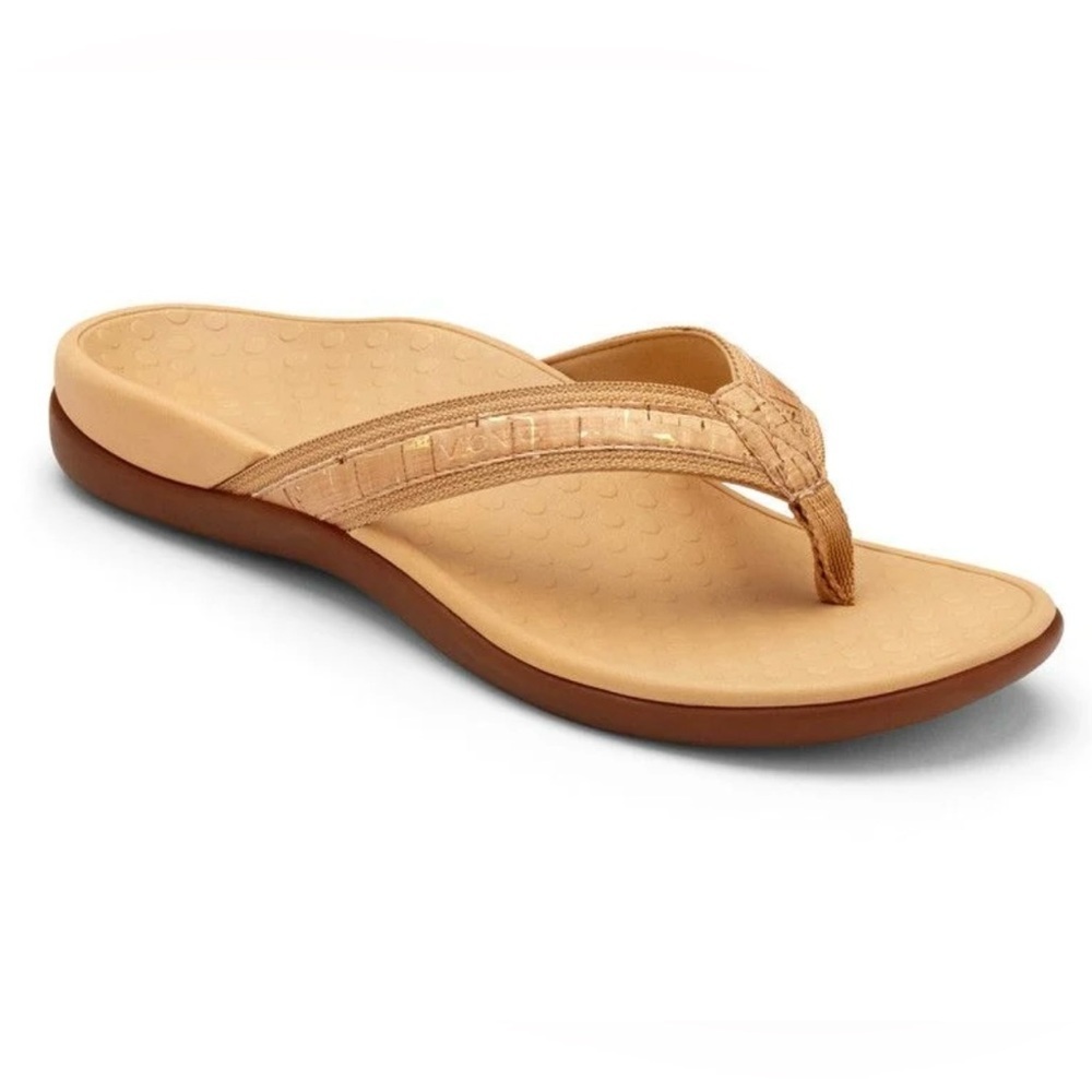 Vionic Women’s Tide II Flip-Flop Sandals, Cushioned Sole and Textured Footbed
